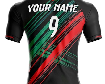 Customizable Afghanistan football jersey AF-67 Afghan flag