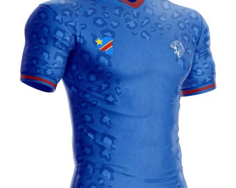 Kongo-Fußballtrikot RDC-441 Kongolesische Flagge