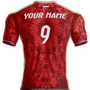 Customizable with your name on the back - Russia football jersey RS-77 Russian flag