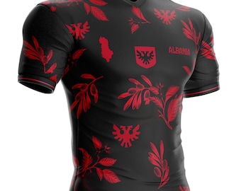 Albania football jersey AB-74 Albanian flag