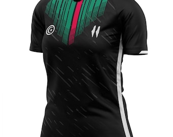 Palestine women's football jersey PL-48 Palestinian flag