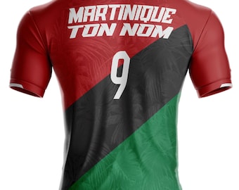 Customizable with your name on the back - Martinique football jersey 972 for supporters