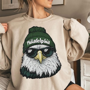 Retro Philadelphia Football Sweatshirt, 90s Philly Eagle Shirt, Philadelphia Shirt, Vintage Football Fan Sweatshirt, Gifts for Football Fan