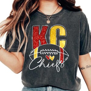 KC Chiefs Shirt, Kansas City Football Shirt, KC Football T-shirt, Chiefs Football Shirts, Football Gifts for Her, Kansas Sweatshirts