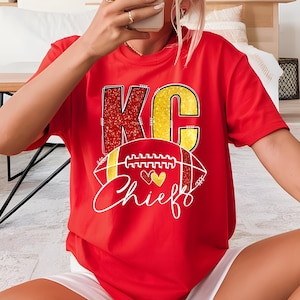 KC Chiefs Shirt, Kansas City Football Shirt, KC Football T-shirt, Chiefs Football Shirts, Football Gifts for Her, Kansas Sweatshirts