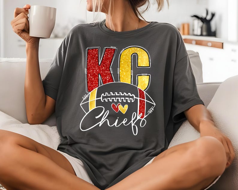 KC Chiefs Shirt, Kansas City Football Shirt, KC Football T-shirt, Chiefs Football Shirts, Football Gifts for Her, Kansas Sweatshirts