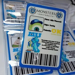 Monsters Inspired Party Favors M Inc Lanyards, Unisex Party Favors Birthday Parties Party Favors ID Badges Monster Party Id.M University