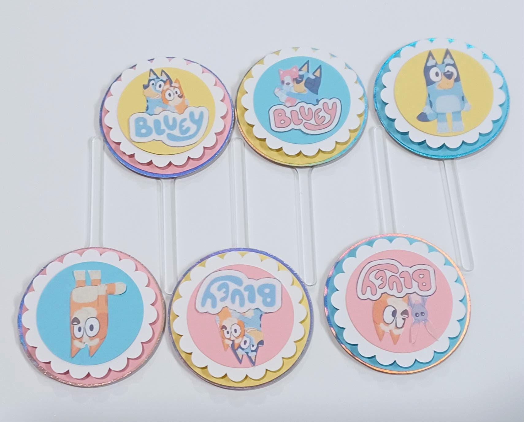 3D Acrylic Bluey Cupcake Toppers