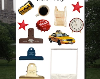 Nyc Printable Ephemera Sheet – NYC-Inspired Collage Elements | PNG + PDF Download