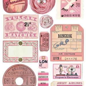 Pink Junk Journal Sheet