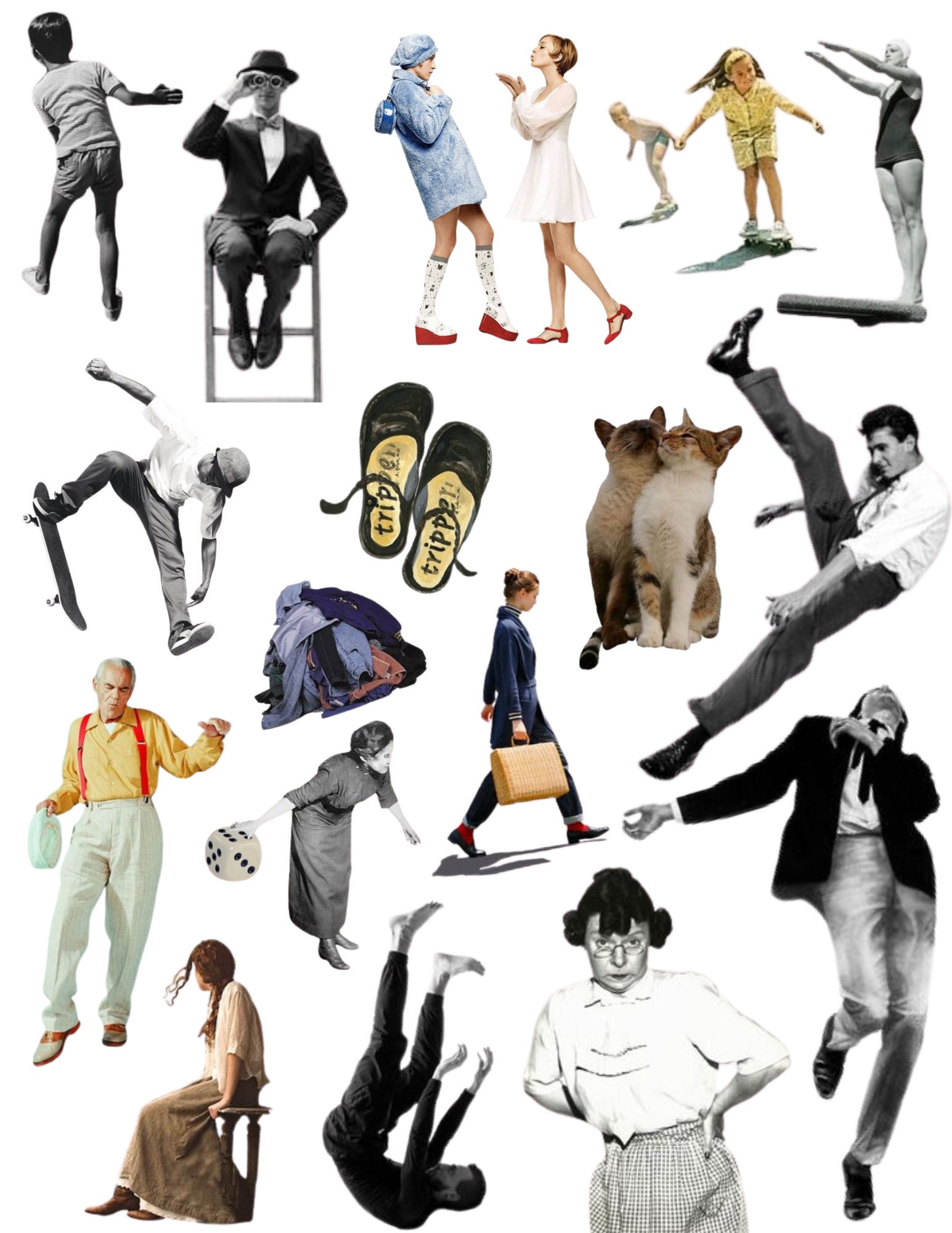 Figure Collage Sheet - Etsy