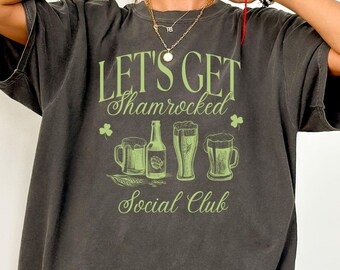 St Patricks Day Comfort Colors® Shirt, Lets Get Shamrocked Shirt, St Pattys Pub Crawl, Shamrock TShirt, St. Patrick's Day Drinking Shirt