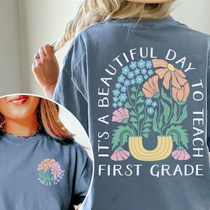 First Grade Teacher Shirt Comfort Colors, 1st Grade TShirt, Back to School Teacher Shirt, First Grade Teacher Team Shirts, Elementary School