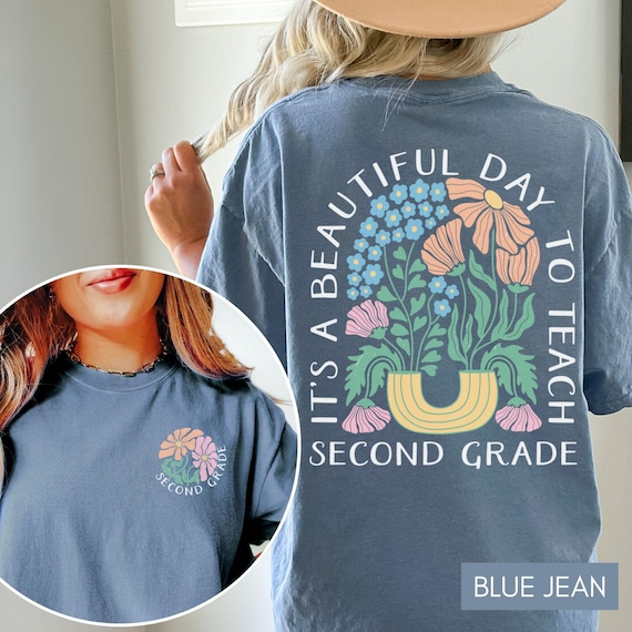 Second Grade Teacher Shirt Comfort Colors, 2nd Grade TShirt, Back to School Teacher Tee, Second Grade Teacher Team Shirts, Elementary School