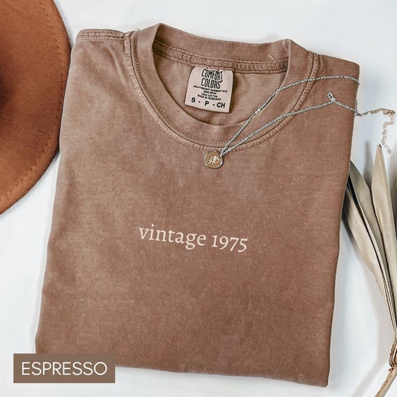 50th Birthday Shirt Comfort Colors®, Personalized 1975 Shirt, Vintage 1975 Shirt, Vintage Birth Year Shirt, 50th Birthday Gift For Mom