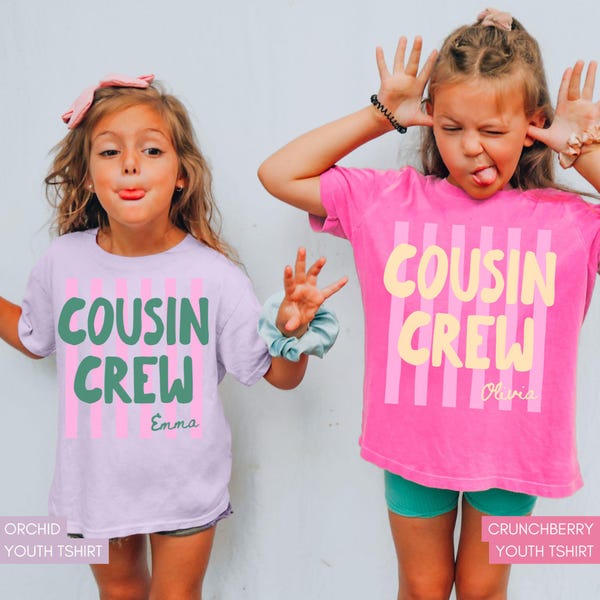 Custom Cousin Crew Shirts, Personalized Cousins Vacation Tees, New Cousin Shirts, Matching Cousins TShirts, Family Reunion Tees, Cousin Gift