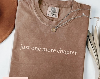 Reading Shirt Comfort Colors®, Book Lover Tshirt, Gift for Bookworm, Book Lover Gift, Librarian Shirt, Funny Reading Shirt, One More Chapter