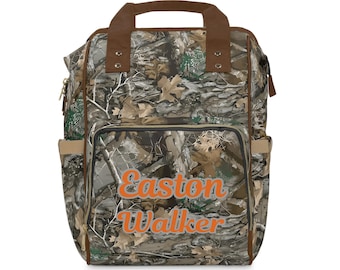 Camo Multifunctional Diaper Backpack — Insulated Changing Bag with Organizer