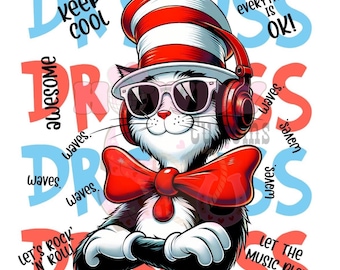 Dr Seuss Reading Across America  Digital Print PNG