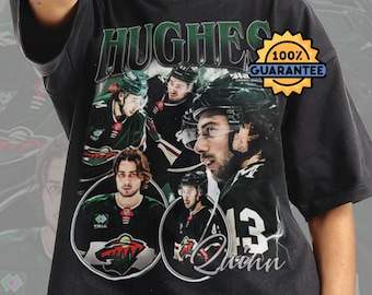 Quinn Hughes shirt, Hughes shirt Vintage Style T-shirt, Unisex Hockey Sweatshirt