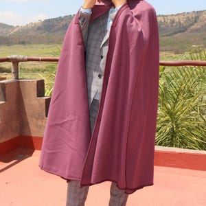 Morccan Winter Silham, Black Winter Overcoat, Burnouse Warm Cape, Long Winter Overcoat,Gray Cape,Winter Cape,Moroccan Warm Overcoat