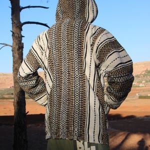 Berber Warm Jacket, Winter Jacket, Bohemian Style, Moroccan Jacket, Handmade Jacket, Vintage Hoodie, Soft Jacket, Cozy Djallaba,Cozy Jabador
