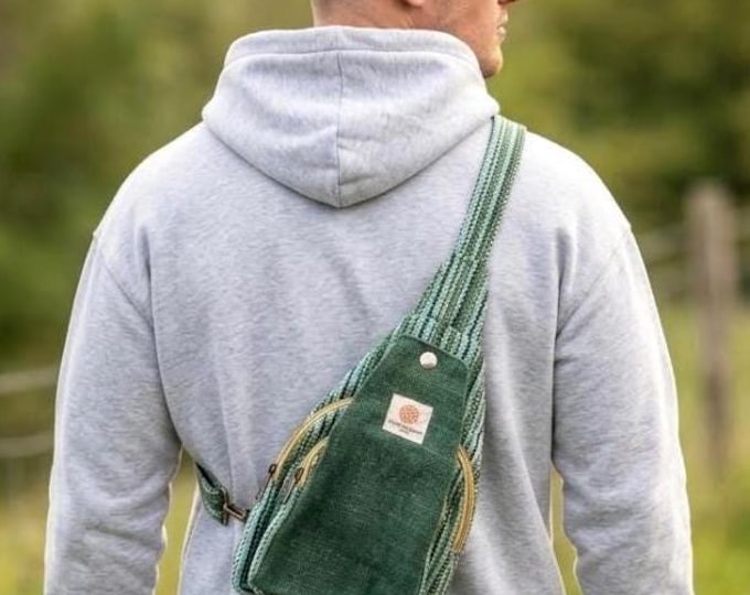 Sling Bag | Hemp Unisex Crossbody Bag | Eco friendly Himalayan