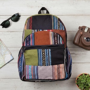 Himalayan Hemp Backpack | Ethnic Patterns backpack for men | Travel bag
