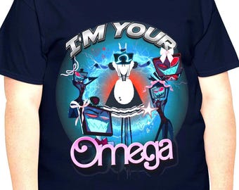 Im the Omega Shirt, Hazbin Hotel Vox Dei graphic Tee, Vox Maid Dress Shirt, Cursed Internet Humor Tee, Omega Verse Meme T-Shirt
