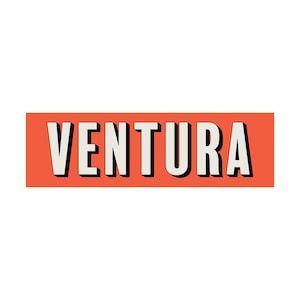 Ventura California Retro Magnet – California Beach Town Bumper Sticker