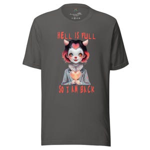 Back from Hell Shirt – Cute Devil Girl T-Shirt with Dark Humor Vibes