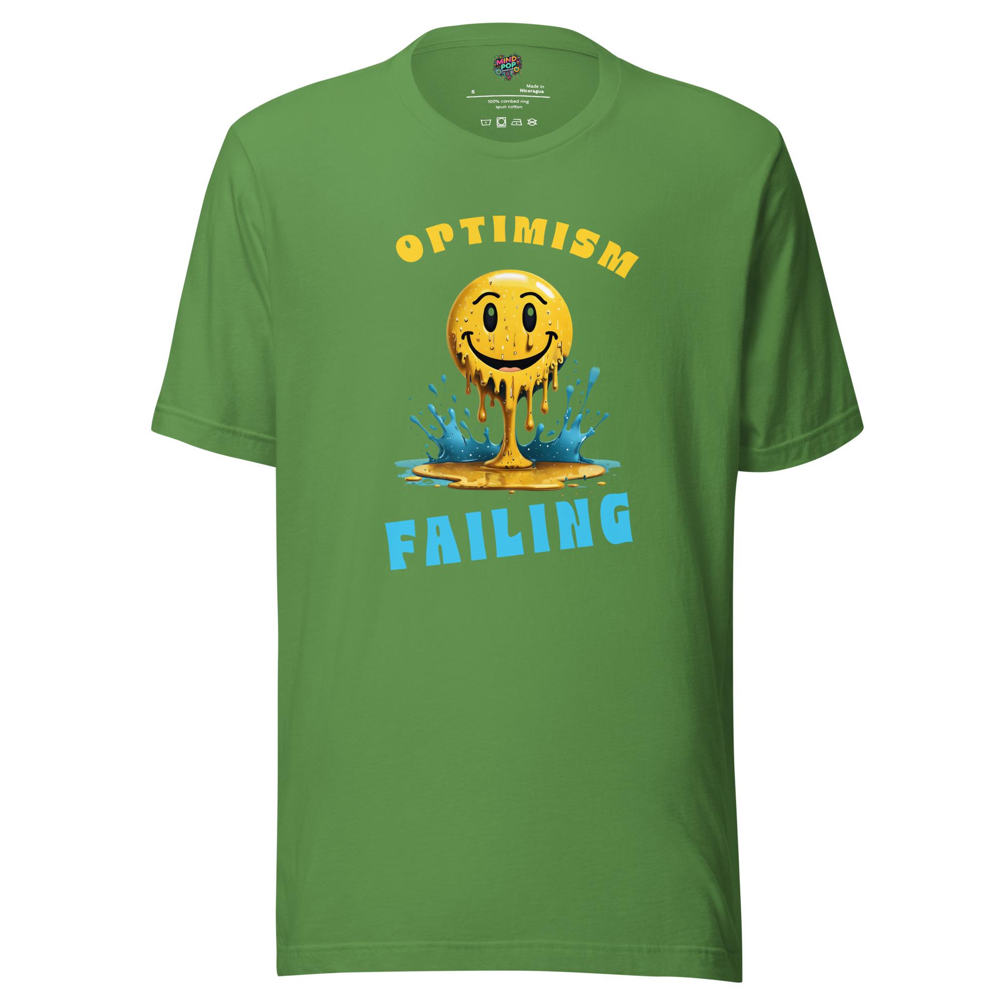 Shirt Optimism Failing – T-shirt met smeltende smiley voor GenX-nihilisten en liefhebbers van Deadpan Mood