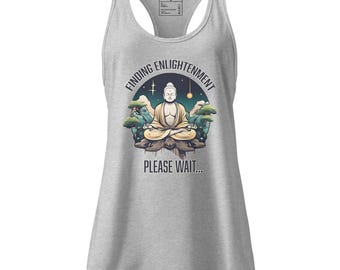 Buddha Racerback Tank Top: Funny Spiritual Yoga Shirt