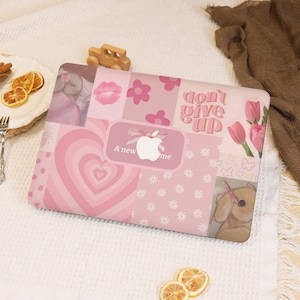 Pink Girly Collage MacBook Case for New 2025 M4 Air 13/15,MacBook M3 M4,Mac Pro 13/14/15/16 Aesthetic Laptop Cover,MacBook Ret 15/13 Case
