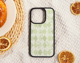 Fresh Green Plaid Phone Case,Holiday Gift for iPhone,iPhone 17 16 16E 15 14 13 12,iPhone Air Pro Plus Mini SE,Personalized Phone Case