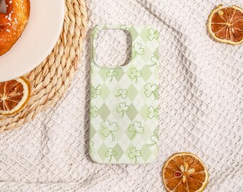 Fresh Green Plaid Hard iPhone Case,Best Gift for iPhone,iPhone 17 16 16E 15 14 13,iPhone Air Pro Plus Mini SE,Personalized Phone Case,Gift