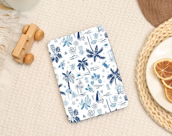 Blue & White Beach Kindle Case,Kindle PaperWhite 12/11/10th,Kindle Colorsoft 2024,All New Kindle Paperwhite Cover,Personalized Gift for Her