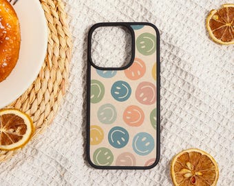 Colorful Smiley Face Phone Case,Holiday Gift for iPhone,iPhone 17 16 16E 15 14 13 12,iPhone Air Pro Plus Mini SE,Personalized Phone Cover