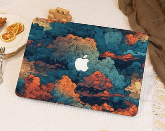 Étui MacBook Nuages colorés pour Mac M4 Air 13/15 2025, MacBook M1 M2 M3 M4, housse esthétique pour ordinateur portable Mac Pro 13/14/15/16, étui MacBook Ret