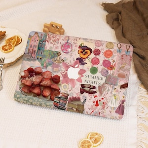 Pink Girly Collage MacBook Case for New 2025 Mac M4 Air 13/15,MacBook M1 M2 M3 M4,Mac Pro 13/14/15/16 Aesthetic Laptop Cover,Mac Ret Case
