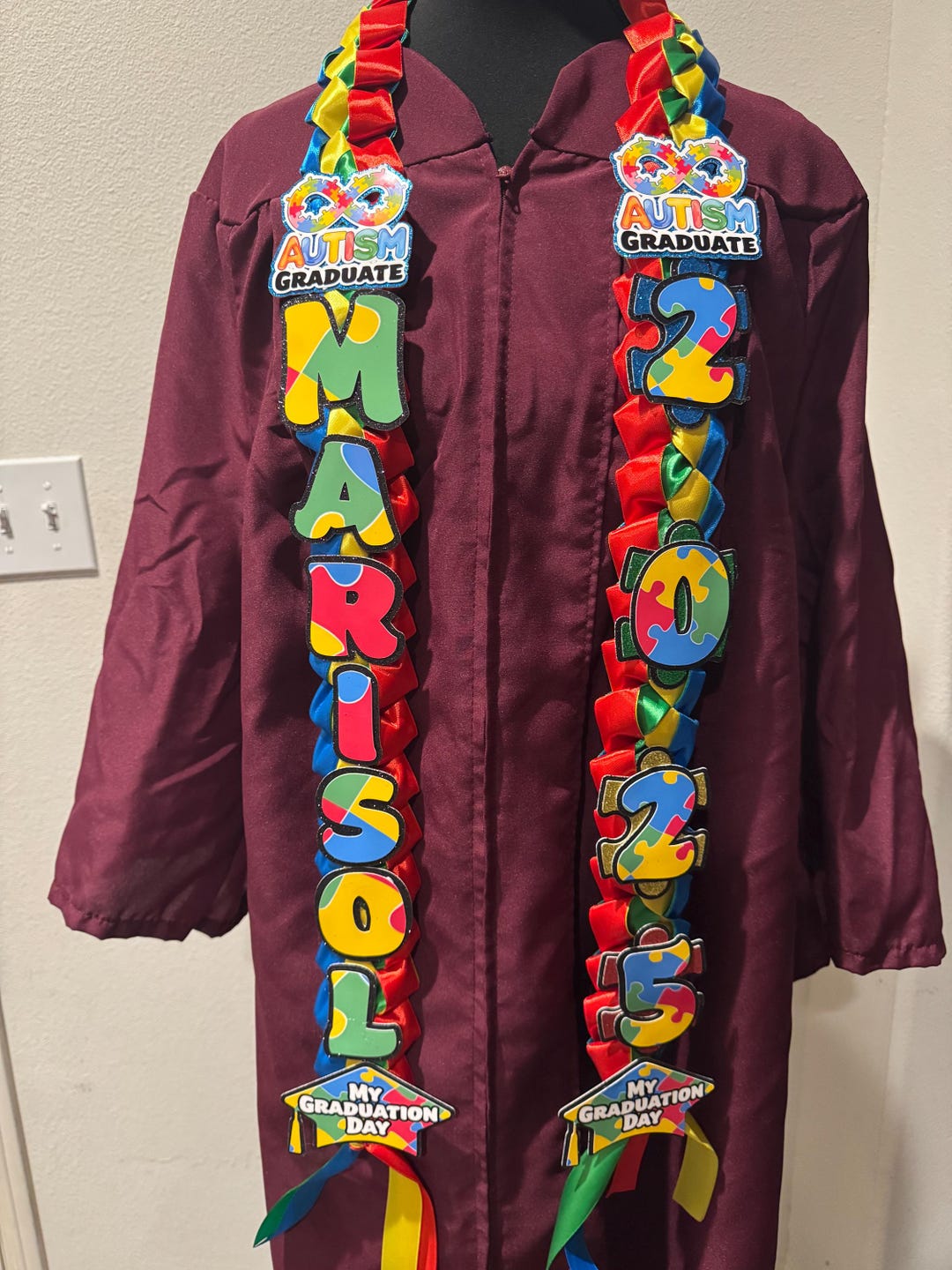 Autism Neurodivergent Graduation Lei Personalized - Etsy
