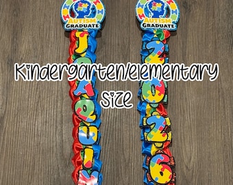 Autism neurodivergent  graduation lei personalized