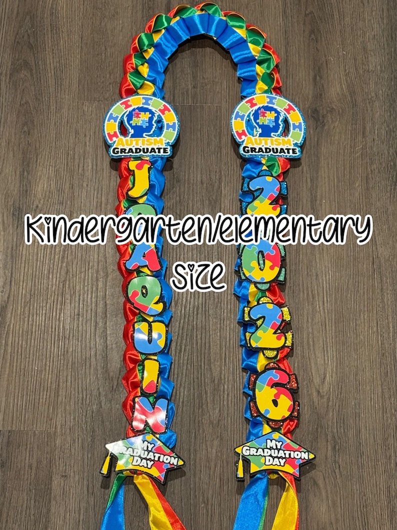 Autism Neurodivergent Graduation Lei Personalized - Etsy