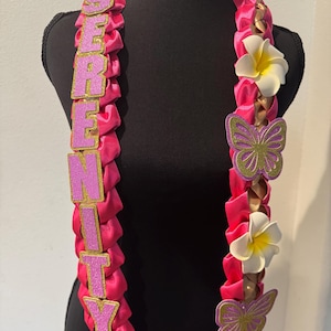 Graduation  Lei personalized flower coquette
