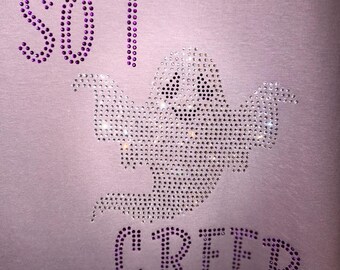 So I Creep Rhinestone Heat Transfer READY TO SHIP to be pressed *Not a template*
