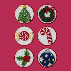 Christmas Punch Needle Pattern: Holiday Embroidery DIY (PDF) - Etsy