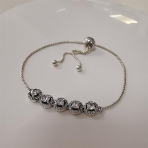 Pandora Round Sparkle Slider Bracelet