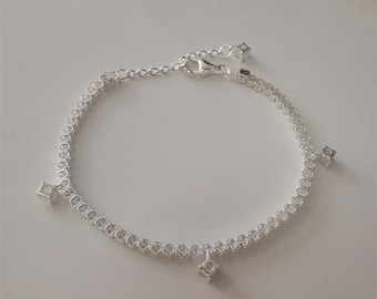 Pandora tijdloze sterlingzilveren tennisarmband met sprankelende druppel
