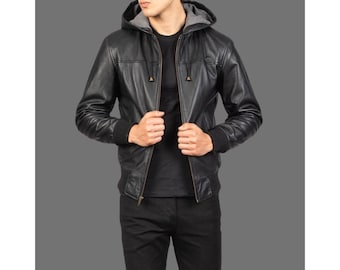 じ*ん様 00s archive MUSHER hooded leather j IVAN Leather Hooded Jacket for Men | Mackage US
