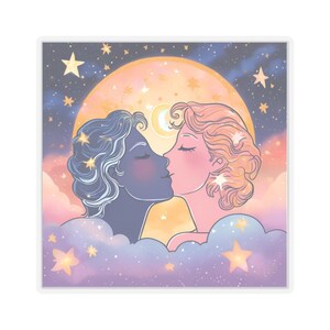 Sun And Moon Love Sticker for Laptop or journal| sticker lovers/ LGBTQ sticker| Magical Sticker